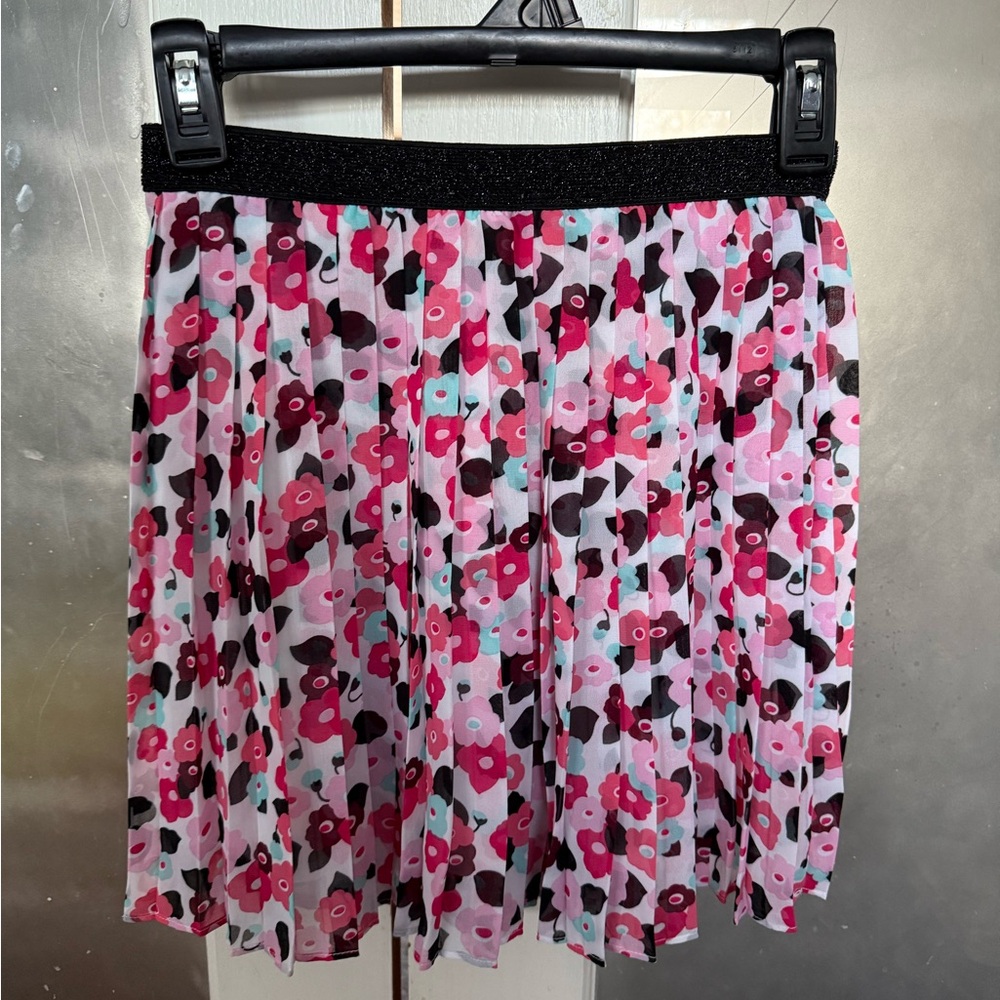 Kate Spade Floral Pink and Black Girls Skirt